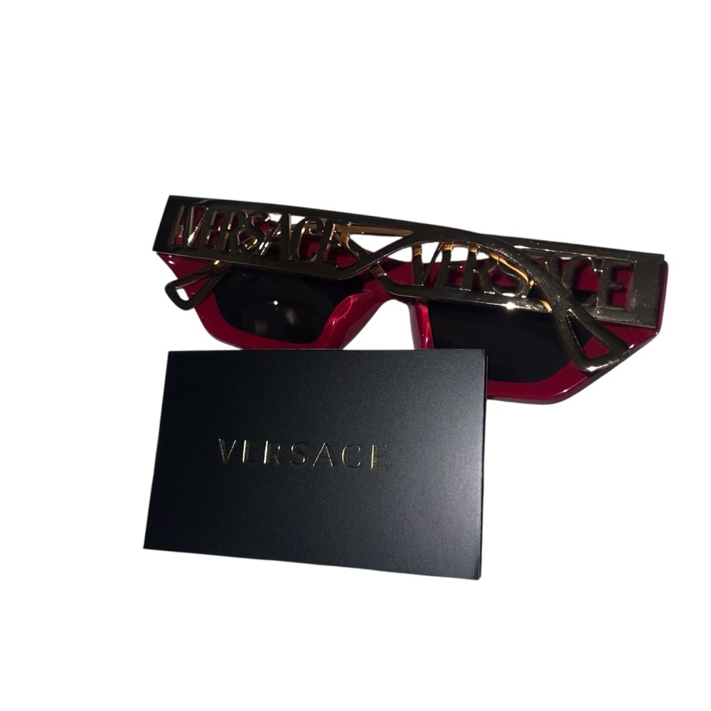 Versace Red Sunglasses VE4432U – Bold Designer Shades - Picture 10 of 16